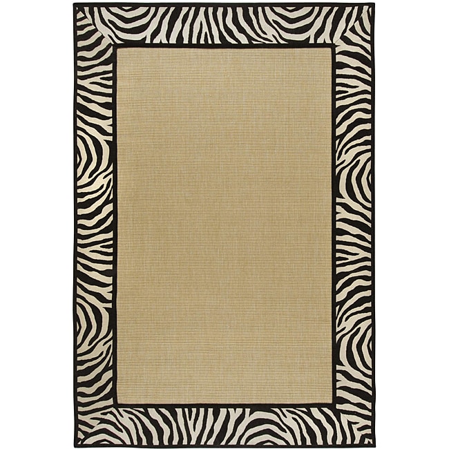 Natal Zebra Border Rug (52 x 76)  