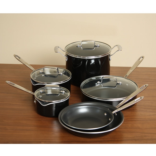 Emeril Hard Enamel Nonstick Aluminum 10 piece Cookware Set