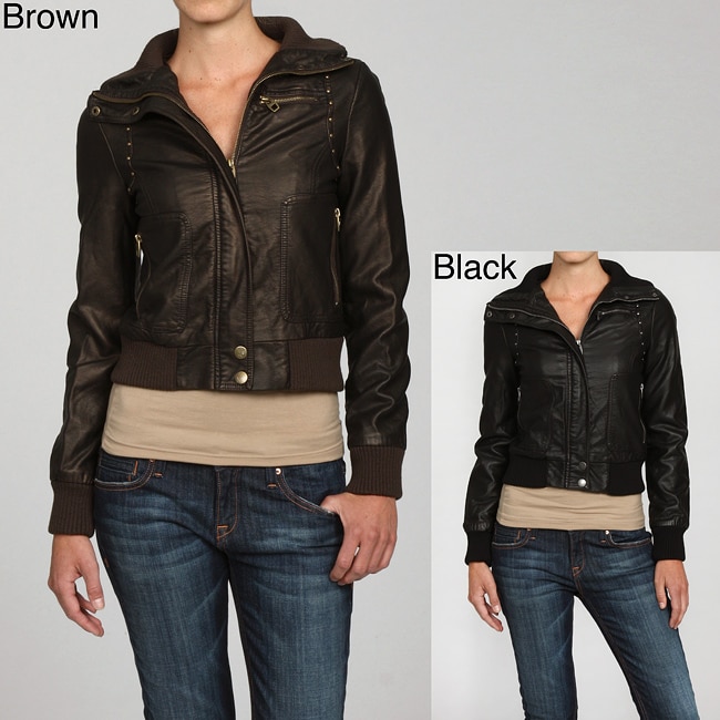 Miss Sixty Women S Faux Leather Er Jacket Free Shipping On Miss Sixty Women S Faux Leather Er Jacket