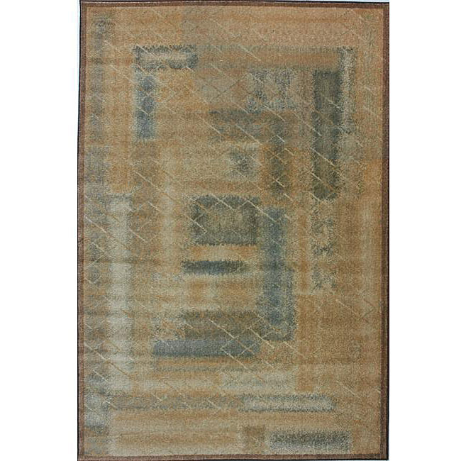 Alexa Kharma Collection Fusion Maze Sand Rug (67 x 94)   