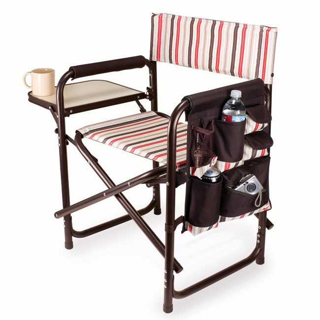 Picnic Time Folding Sports Chair With Side Table