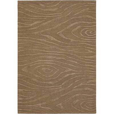 Hand-tufted Mandarae Tan Wool Rug (5' x 7'6)