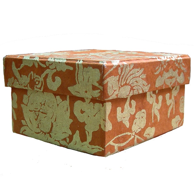 Paper Mustard Floral Gift Box (Nepal)  