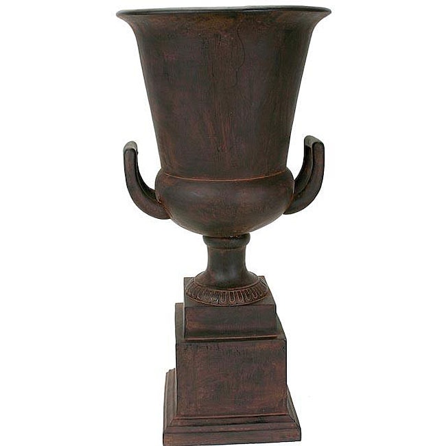 Large 2 handle Tall Rust Urn  