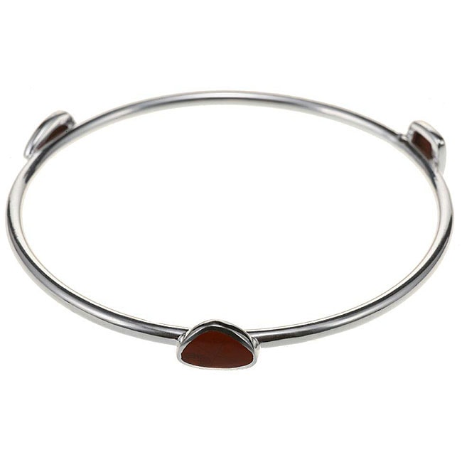 Jasper Silver Bangle Bracelet(Thailand)  