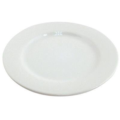 Crestware 9.5-in White Porcelain Plates (Case of 24)