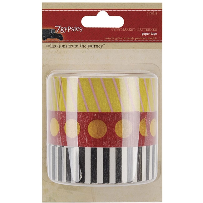   Yard .75 inch Patterned Paper Tape (Pack of 3)  