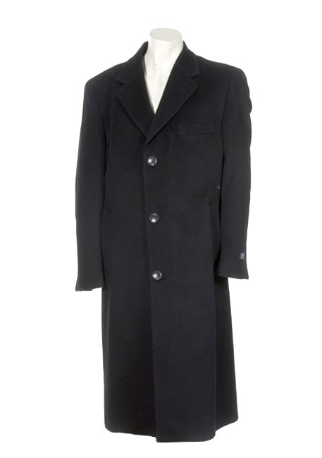 Ralph Lauren Chaps Men's Cashmere/Wool Trench Coat-Charcoal - 128454 ...