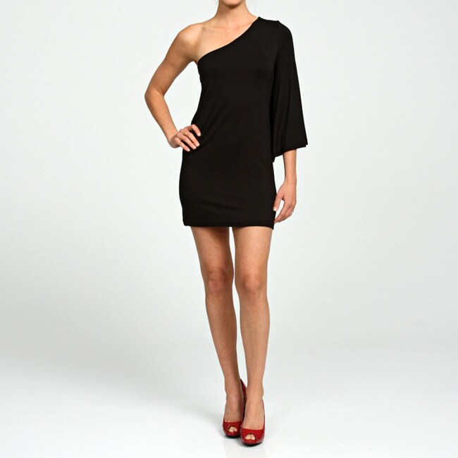 Josh Brody Women's Black One-sleeve Dress - Free Shipping Today ...