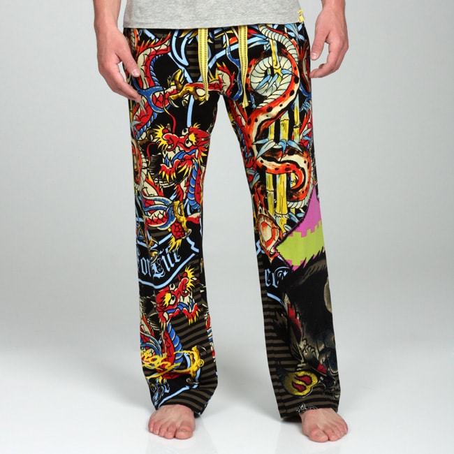 Ed Hardy Men S Wild Collage Lounge Pants Free Shipping Today 12898021