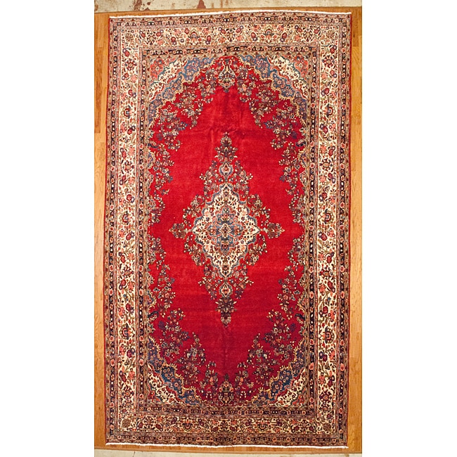 Persian Hand knotted Red Hamadan Wool Rug (12 x 153)