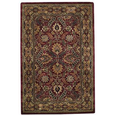 Alliyah Handmade Pompean Red New Zealand Blend Wool Rug - 5' x 8'