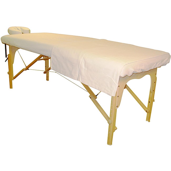 Massage Table White Sheet and Face Cover Set