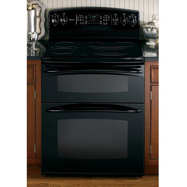 GE Profile Black 30-inch Freestanding Electric Range/ Double Oven ...