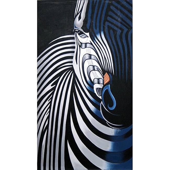   on Canvas Black and White Zebra Painting (Indonesia)  