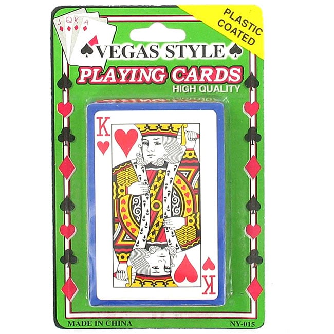 Plastic Coated Vegas Style Playing Cards (Case of 144)