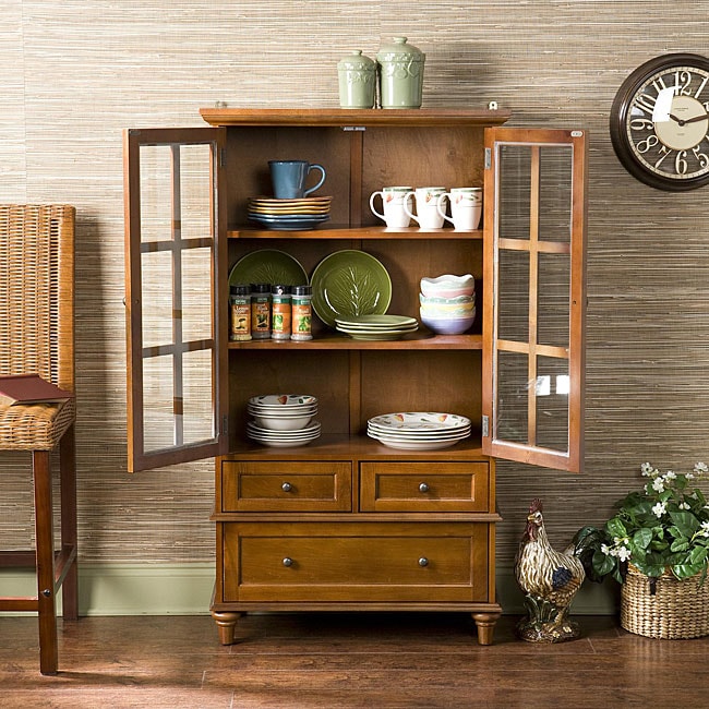 Lauren Walnut Kitchen Hutch  