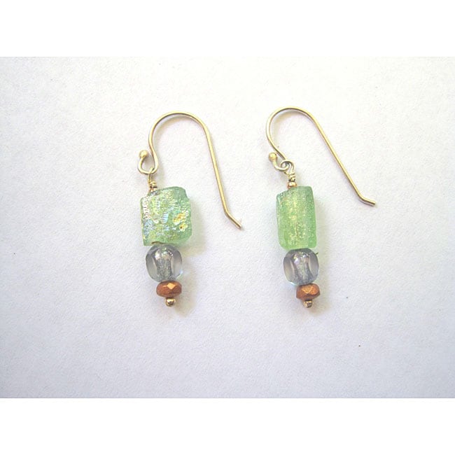 Roman Glass Vessel Earrings (Israel)  