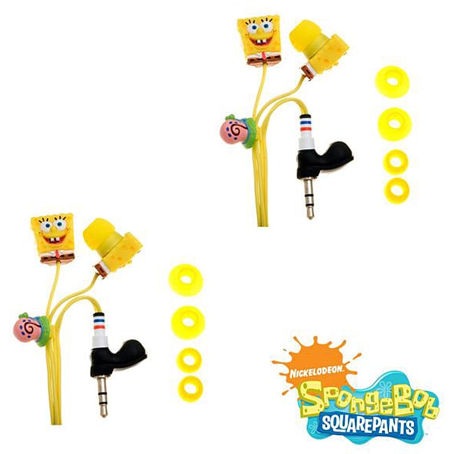   SpongeBob SquarePants 3D Earbud Headphones (Case of 2)  