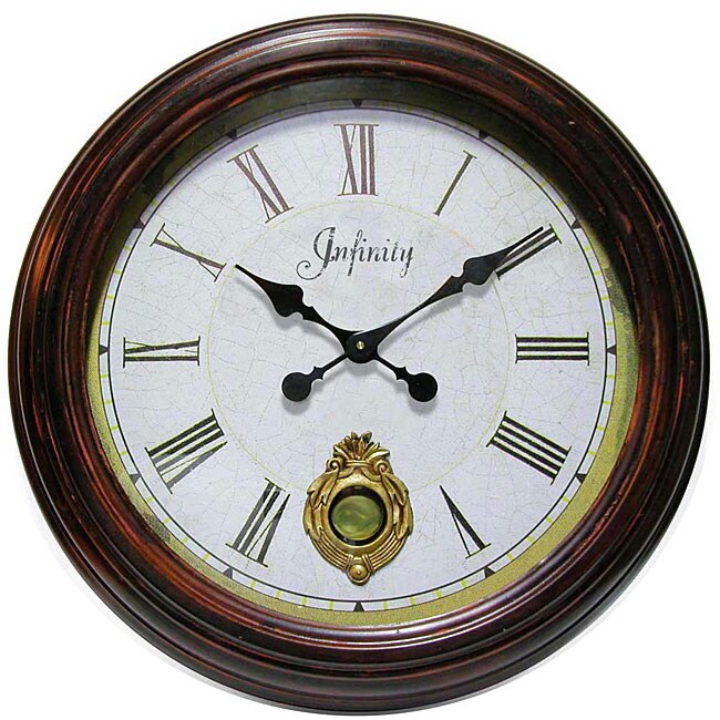 The Laurel Internal Pendulum Metal Wall Clock Free Shipping Today