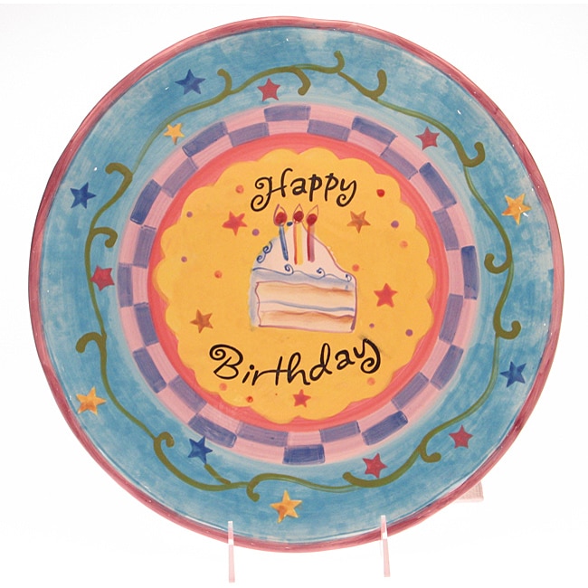 International Happy Birthday 13 inch Cake Plate