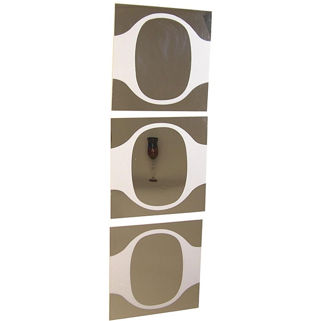 Geometric Self adhesive Mirror Tiles (Set of 3)