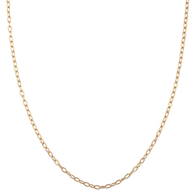 Caribe 14k Yellow Gold over Silver 20 inch Cable Chain (1.5 mm 