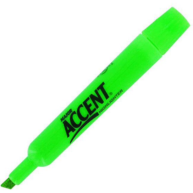 Sanford Major Accent Green Highlighters (Pack of 12) Free Shipping On Orders Over 45