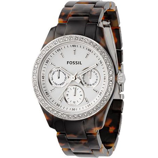 Fossil ES2456 Womens Stella Faux Tortoise Glitz Watch Today $91 