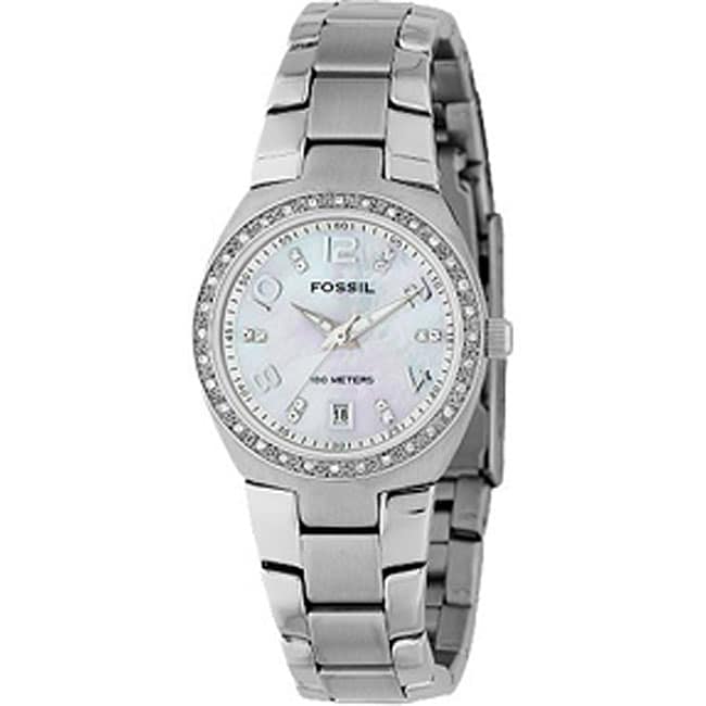 Fossil AM4141 Women&#39;s Analog Mother of Pearl Watch - Free Shipping Today - www.bagssaleusa.com - 12933733