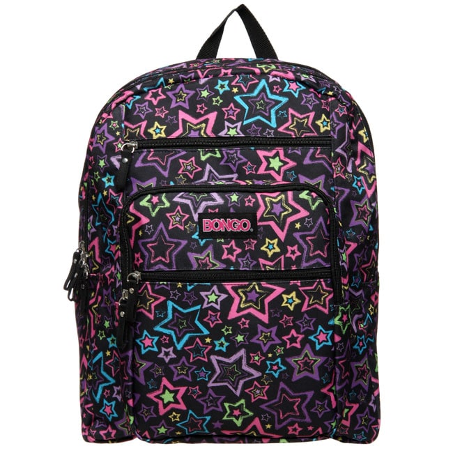 Bongo Stars Black 17 inch Backpack  