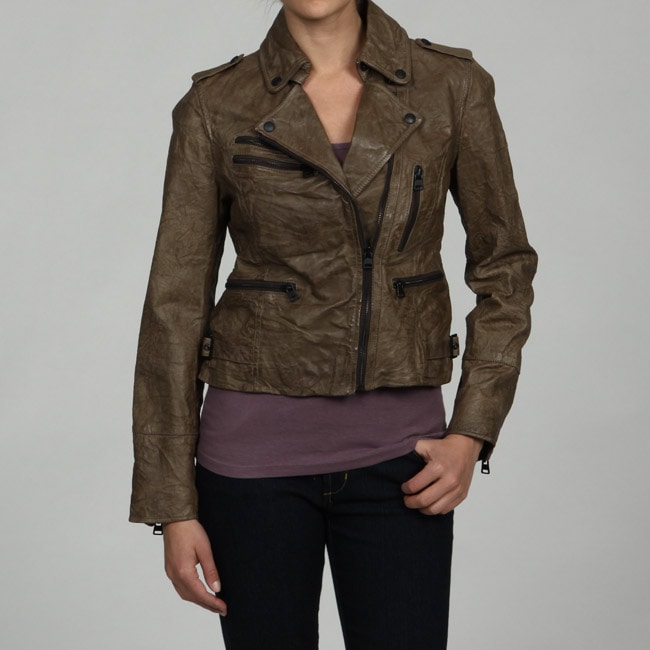 Shop Levi's Women's Leather Motorcycle Jacket - Free Shipping Today ...