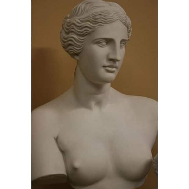 White Bonded Marble Aphrodite of Melos (Venus di Milo) Bust 