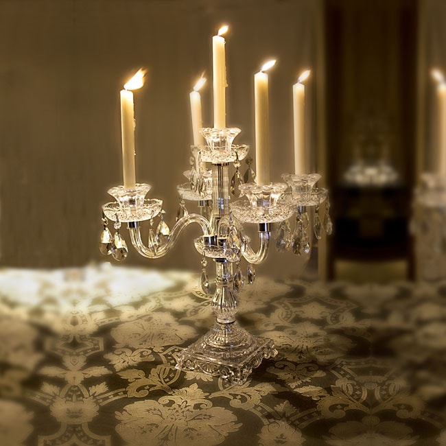 Crystal Clear 5 arm Romantica Candelabra  