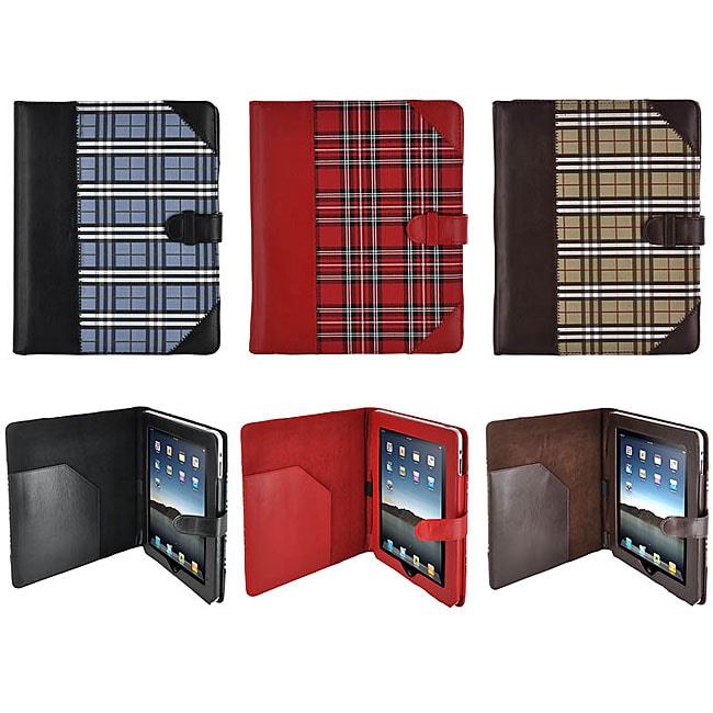 Apple iPad Plaid Leatherette Portfolio Case  