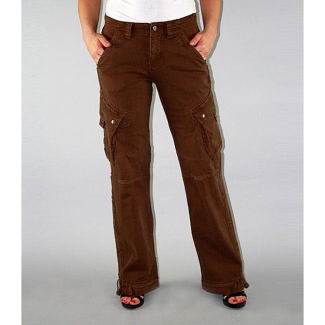 Institute Liberal Women's Brown Twill Cargo Pants - Free Shipping On ...