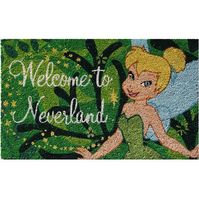 to Neverland' Disney's Tinkerbell Doormat (1'6 x 2'6) Free