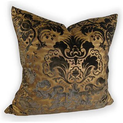 Venetian 24-inch Embossed Chocolate Pillow