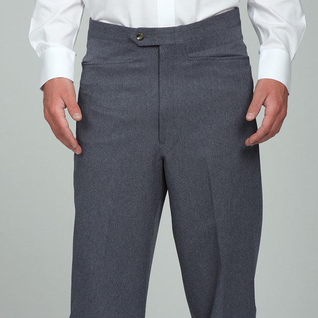 Sansabelt Men's Heather Blue Gabardine Slacks - Free Shipping Today ...