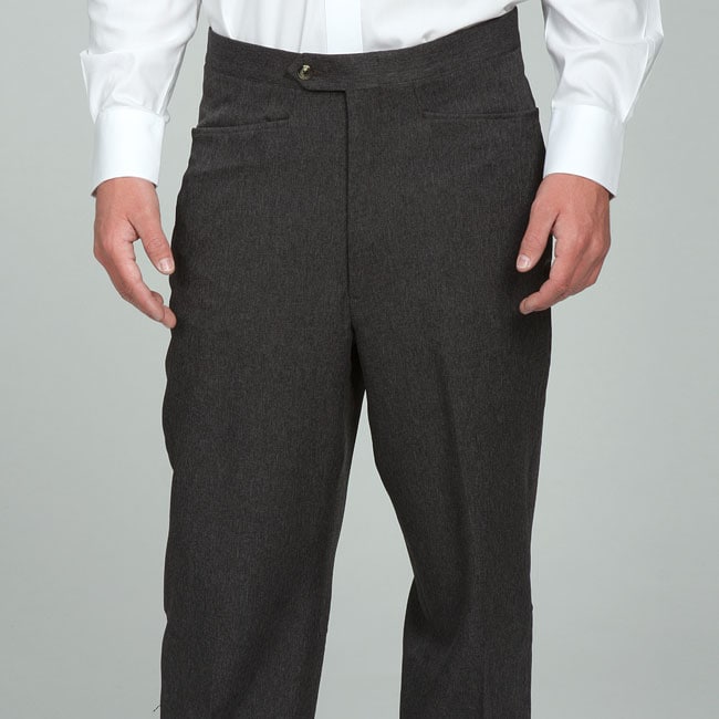 Sansabelt Men's Charcoal Gabardine Twill Trousers
