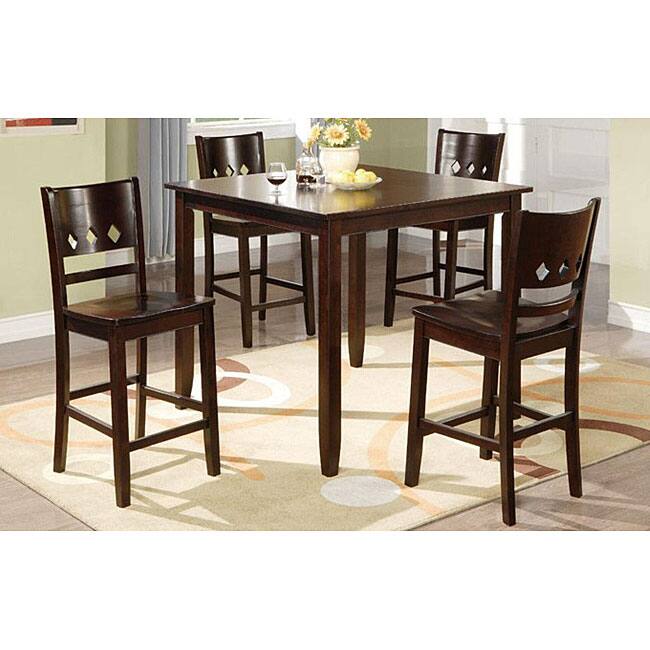 Reezi Solid Wood Brown 5-piece Dining Room Set