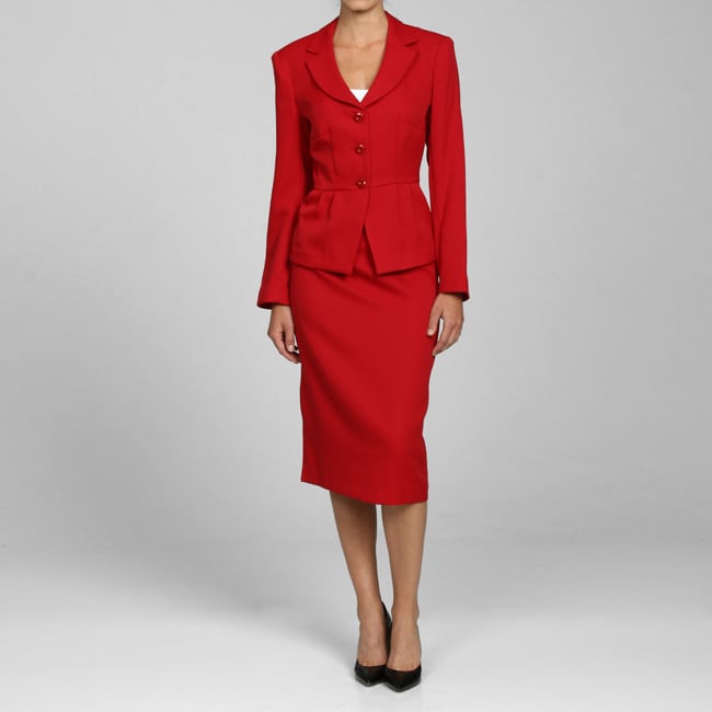 First Lady Womens Red 2 piece Suit Set  