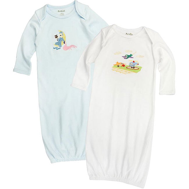 Funkoos Organic Cotton Baby Boy Sleep Gowns (Pack of 2)   