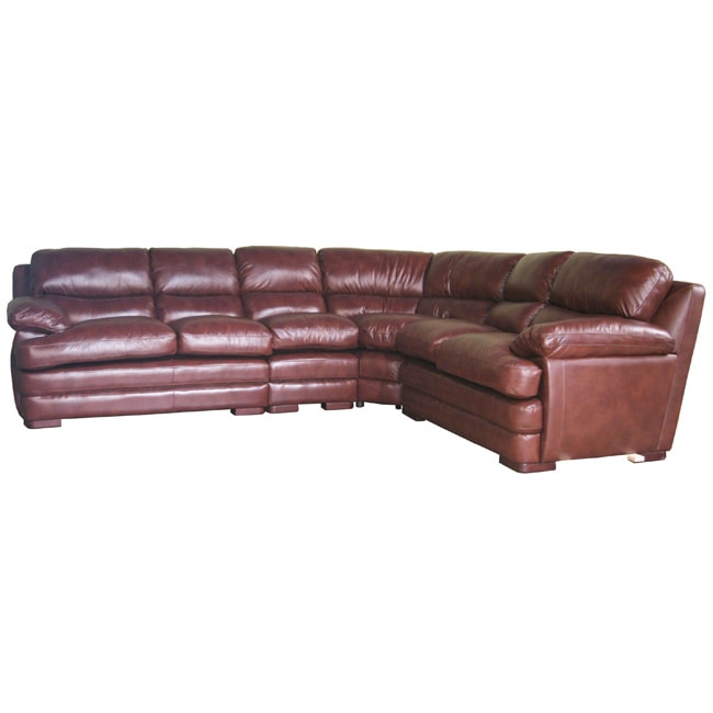 Geneva Leather Sectional Sofa