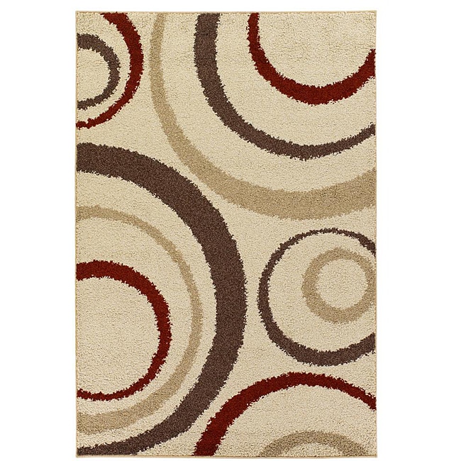 Romanique Beige Shag Rug (5 x 8)  