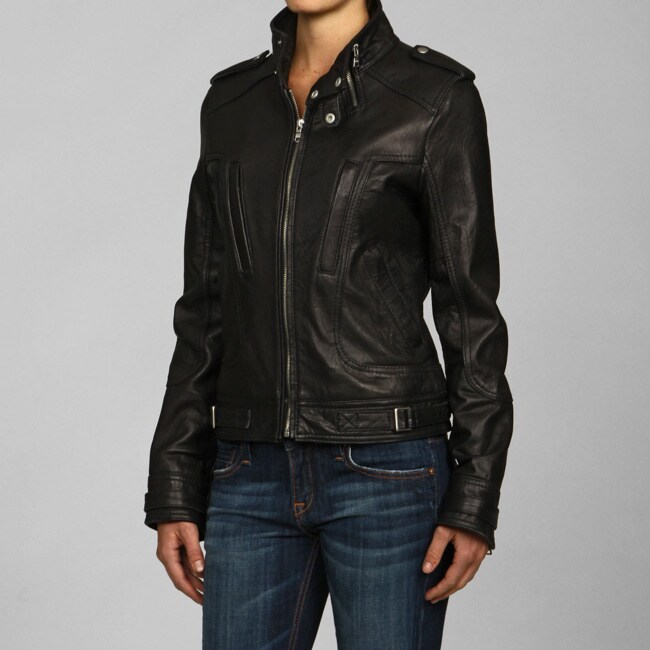 Collezione Italia Women's Lambskin Leather Moto-style Jacket - Free ...