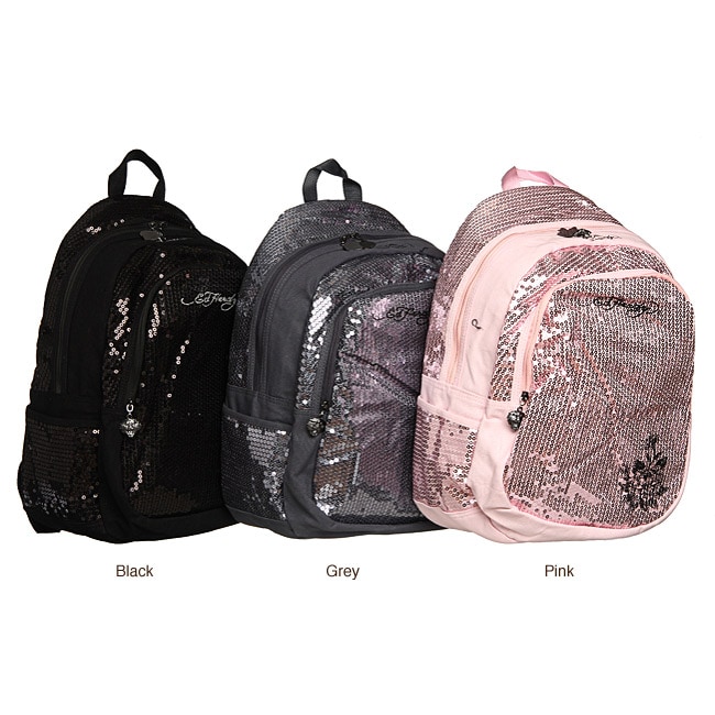 Ed Hardy Abigail Peony Sequin 13 inch Laptop Backpack  