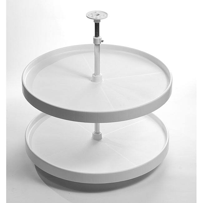 Round 18-inch Lazy Susan Double Rotating Tray