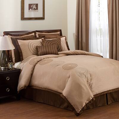 Lush Decor Circle Embroidery 8-piece Comforter Set