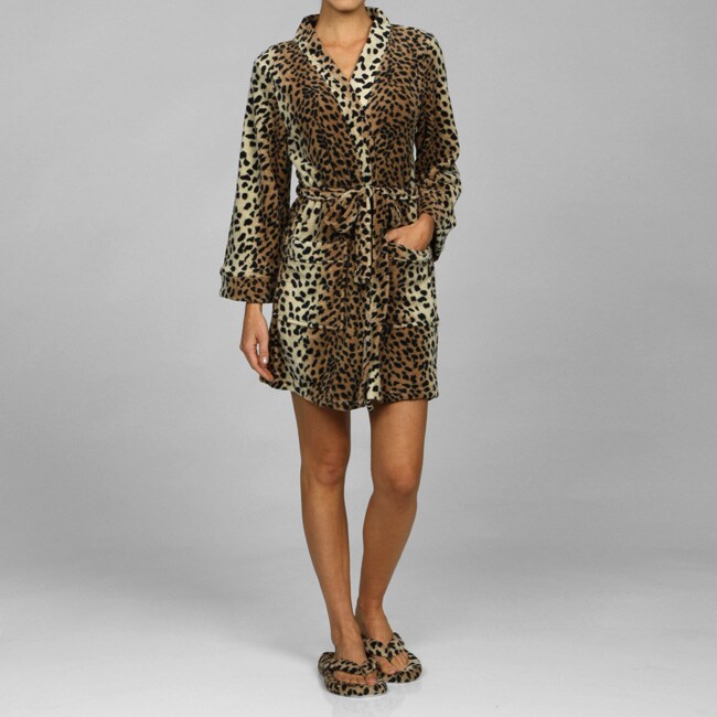 leopard print bathrobes